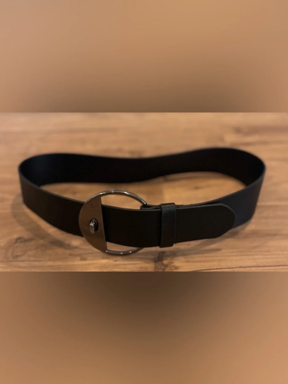 Women’s Vegan Wide Belt – Size 10 | Silver Buckle | Western Boho | NWOT